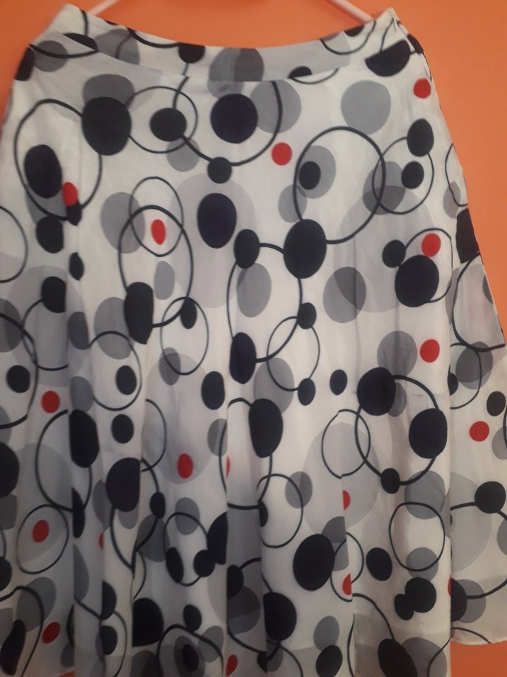 Retro Çok Renkli Puantiyeli Pliseli Mini Etek - Görsel 2