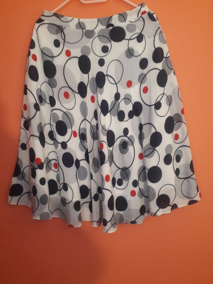 Retro Çok Renkli Puantiyeli Pliseli Mini Etek - Görsel 3