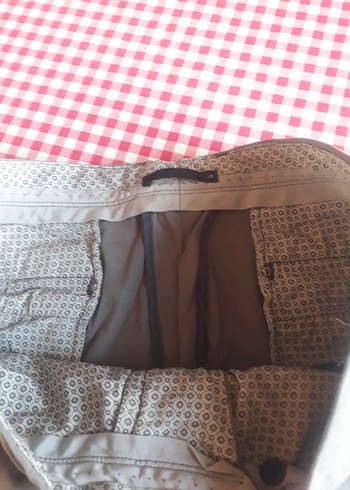 Düğmeli Gri Keten Erkek Pantolon - Görsel 8