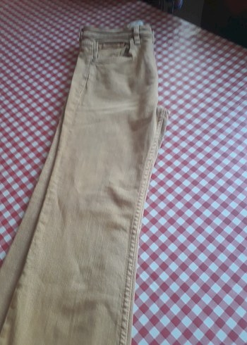 Bej Kadın Keten Regular Fit Pantolon - Görsel 7