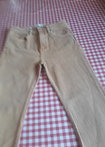 Bej Kadın Keten Regular Fit Pantolon - Görsel 3