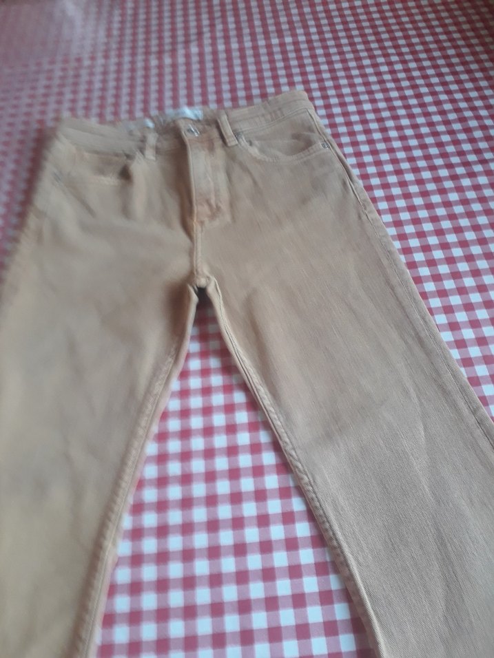Bej Kadın Keten Regular Fit Pantolon - Görsel 3