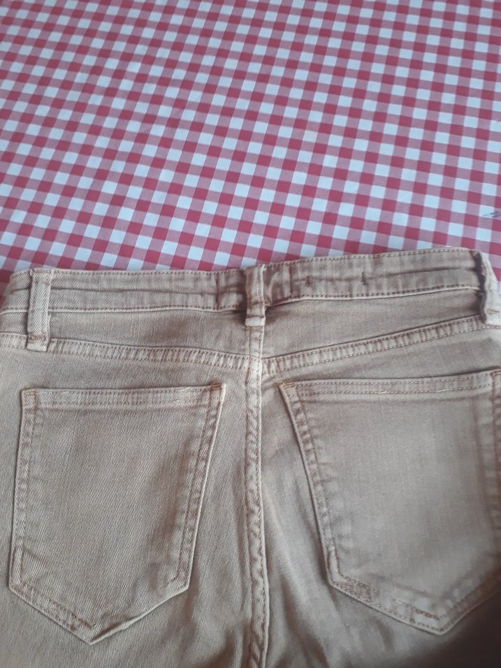 Bej Kadın Keten Regular Fit Pantolon - Görsel 4