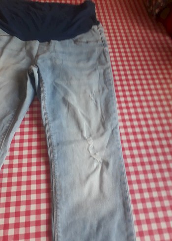 Gri Mavi Hamile Kot Pantolon - Görsel 5