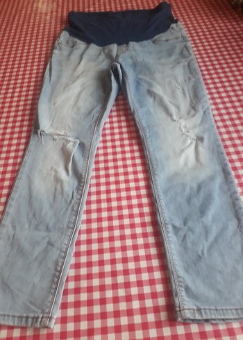 Gri Mavi Hamile Kot Pantolon - Görsel 2