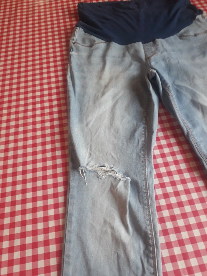 Gri Mavi Hamile Kot Pantolon - Görsel 3