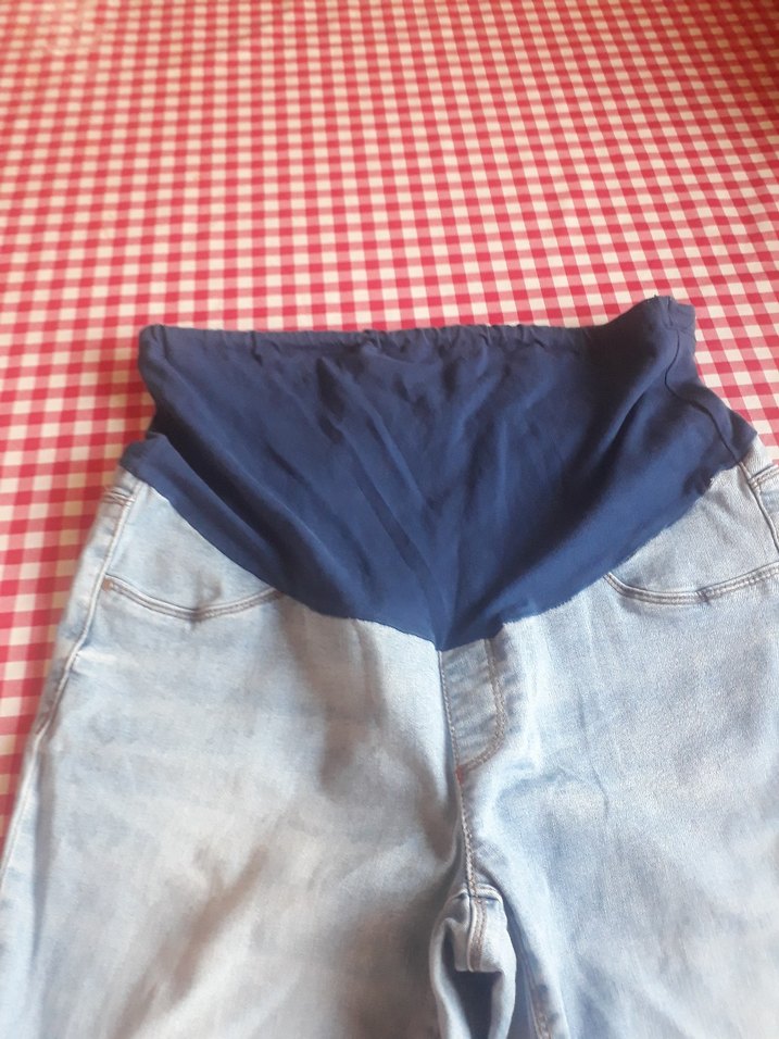 Gri Mavi Hamile Kot Pantolon - Görsel 4