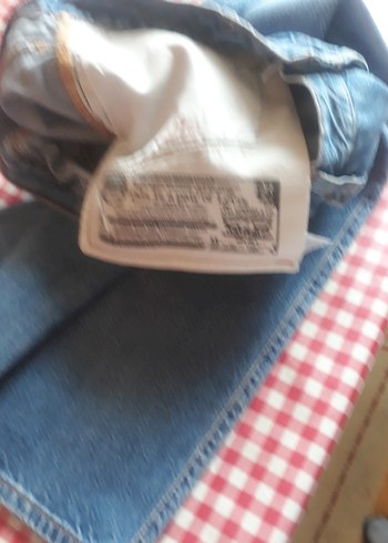 Düğmeli Mavi Kadın Denim kot Pantolon - Görsel 11