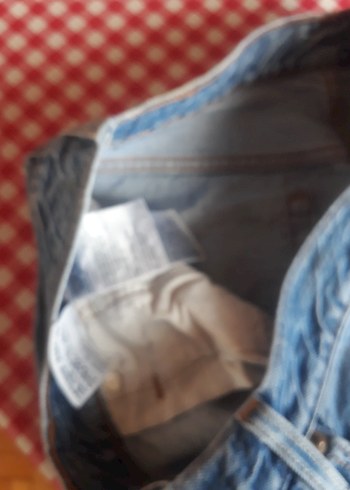 Düğmeli Mavi Kadın Denim kot Pantolon - Görsel 5