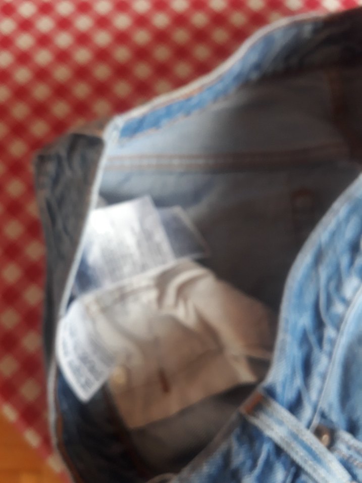 Düğmeli Mavi Kadın Denim kot Pantolon - Görsel 5