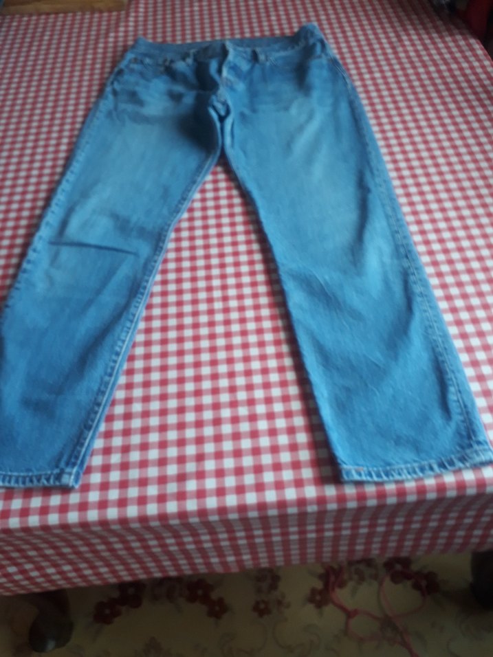 Düğmeli Mavi Kadın Denim kot Pantolon - Görsel 2