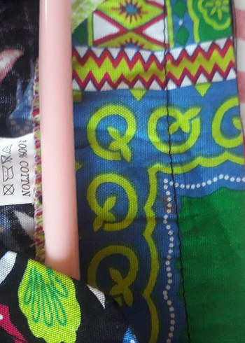 Bohem Çok Renkli V Yakalı Uzun Elbise - Görsel 6