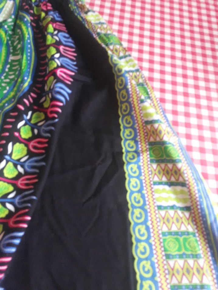 Bohem Çok Renkli V Yakalı Uzun Elbise - Görsel 4