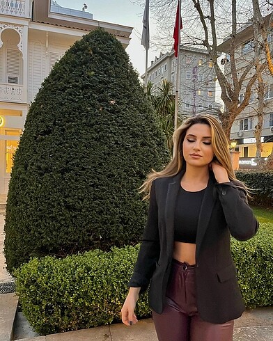 s Beden Siyah blazer ceket