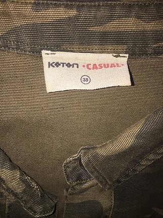 38 Beden haki Renk Koton kamuflaj aşçı kol gömlek