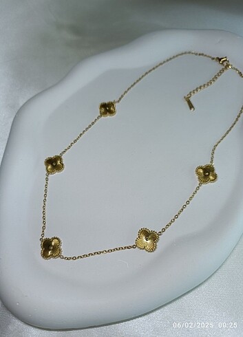 316L çelik Van Cleef yonca model kolye
