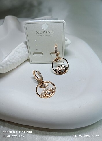 Pandora Xuping marka rose göz detaylı küpe