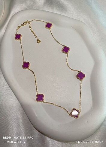 Van Cleef & Arpels 316L çelik 7'li Van Cleef kolye