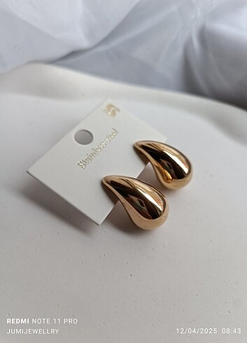 Bottega model 3 cm çelik küpe