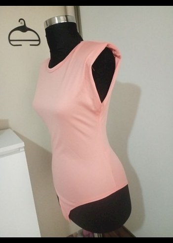 Diğer Somon rengi Kadın Kolsuz çıt çıtlı Body