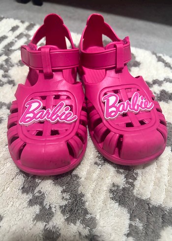 Barbie Desenli Pembe Kız Çocuk Sandalet - Görsel 2