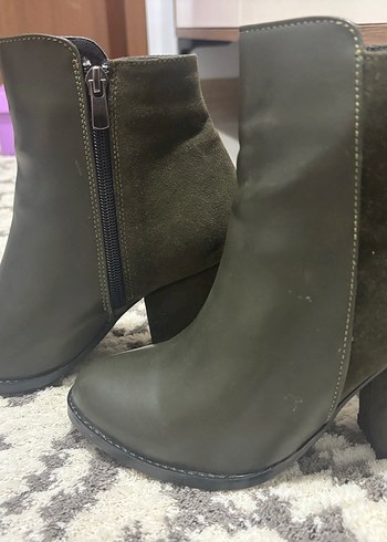 Haki Bot  Süet & Suni Deri (Hiç Dışarı Giyilmedi) - Görsel 3