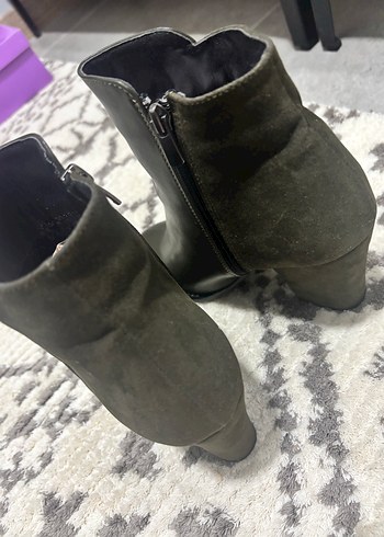 Haki Bot  Süet & Suni Deri (Hiç Dışarı Giyilmedi) - Görsel 2