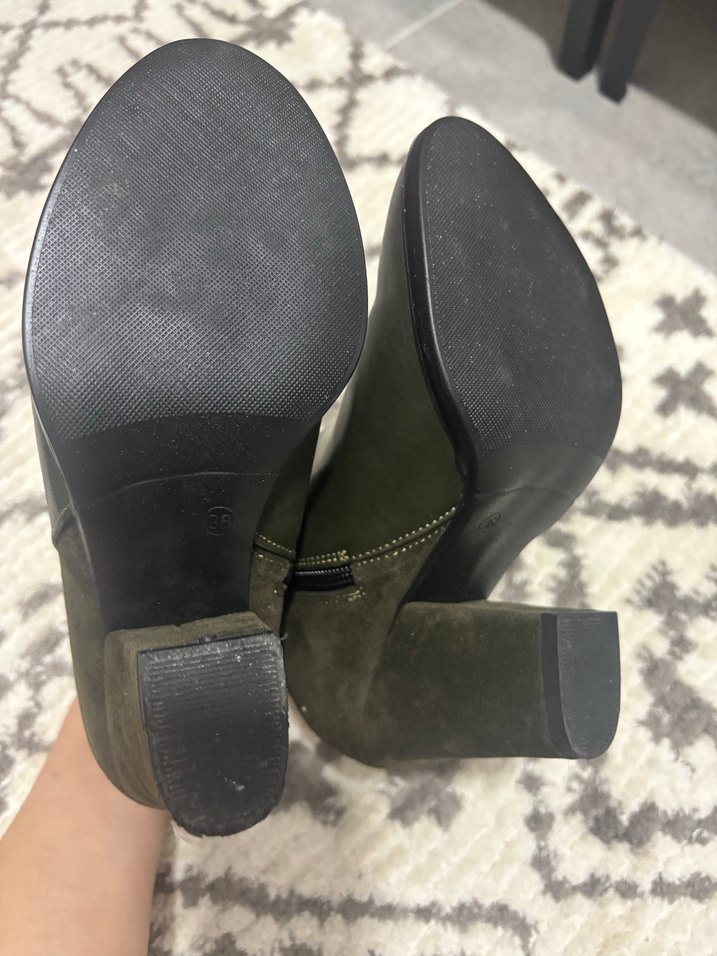 Haki Bot  Süet & Suni Deri (Hiç Dışarı Giyilmedi) - Görsel 4