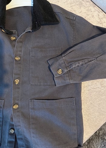 5 Yaş Beden Erkek Çocuk Denim Düğmeli Ceket