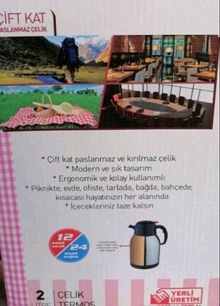 s Beden beyaz Renk Cooker 2 litre çift katlı çelik termos 