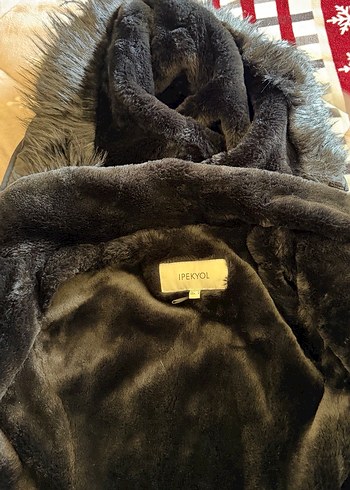 Kürk Detaylı Kapüşonlu Kadın Kışlık Mont - Görsel 4