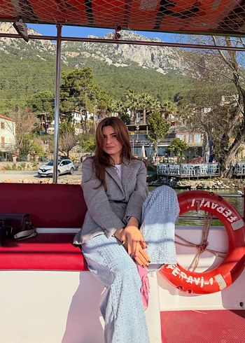 Gri vintage  Kadın Blazer - Görsel 5