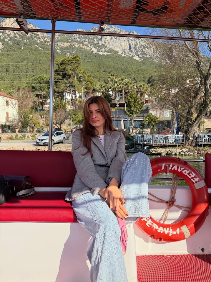 Gri vintage  Kadın Blazer - Görsel 5