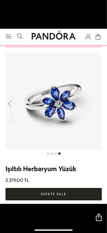 Pandora herbaryum yüzük.