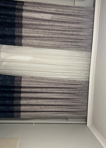 2 adetTaç linens kırışmayan Gri Modern Klasik Tie-Dye Perde - Görsel 2