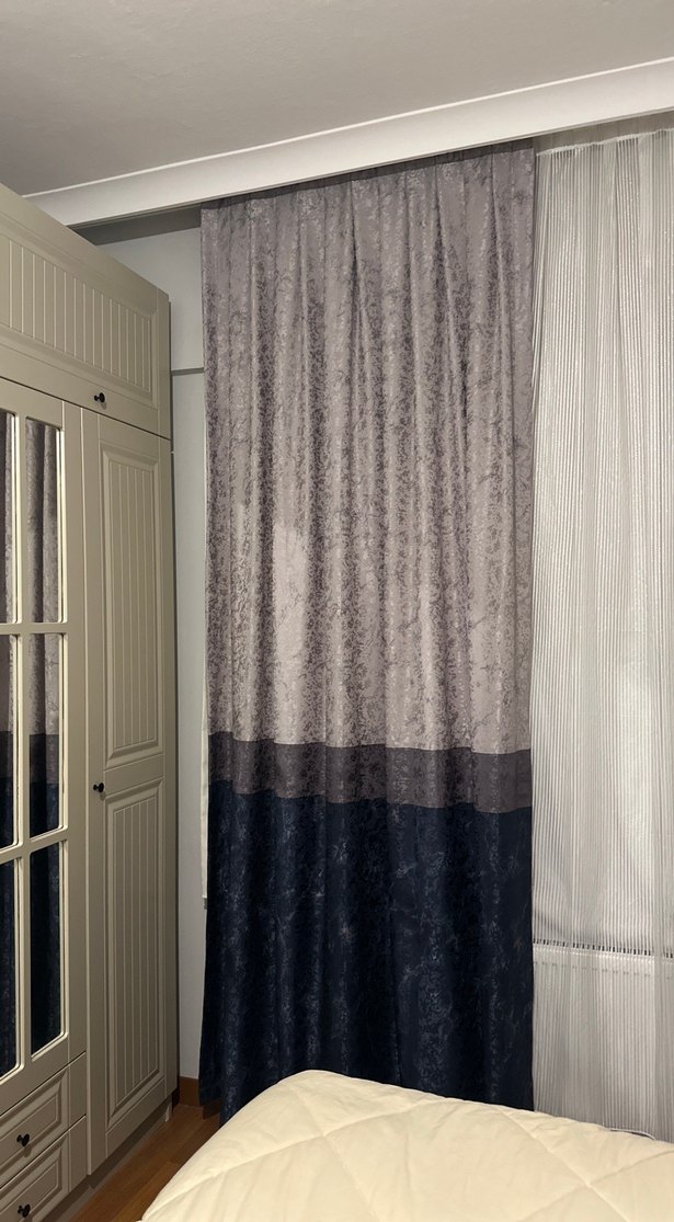 2 adetTaç linens kırışmayan Gri Modern Klasik Tie-Dye Perde - Görsel 3