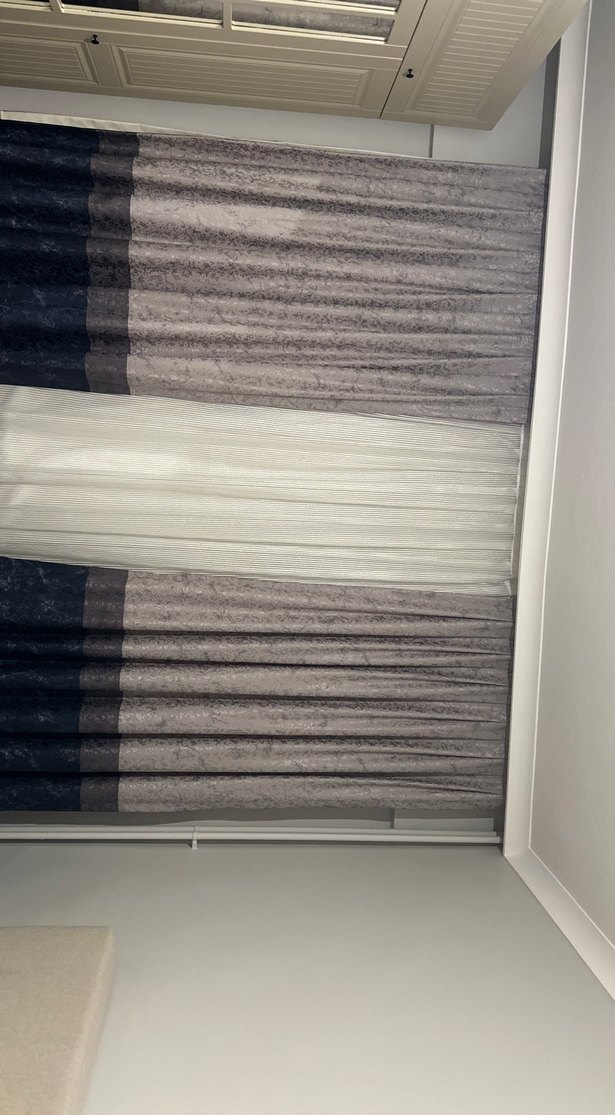 2 adetTaç linens kırışmayan Gri Modern Klasik Tie-Dye Perde - Görsel 2