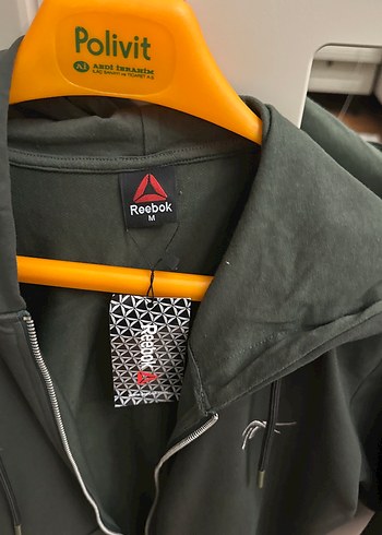 Reebok Erkek Kapüşonlu Fermuarlı Gri Sweatshirt - Görsel 2