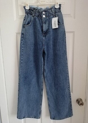 Beli lastikli boru paça jean