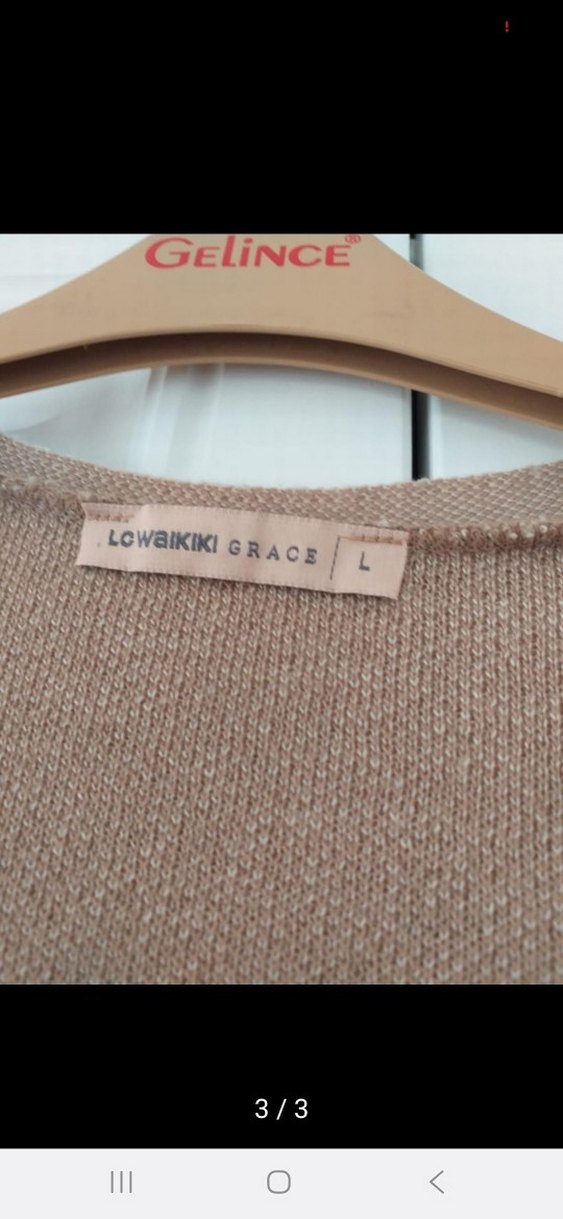 Bej Uzun Örme Kadın Yelek - Görsel 3