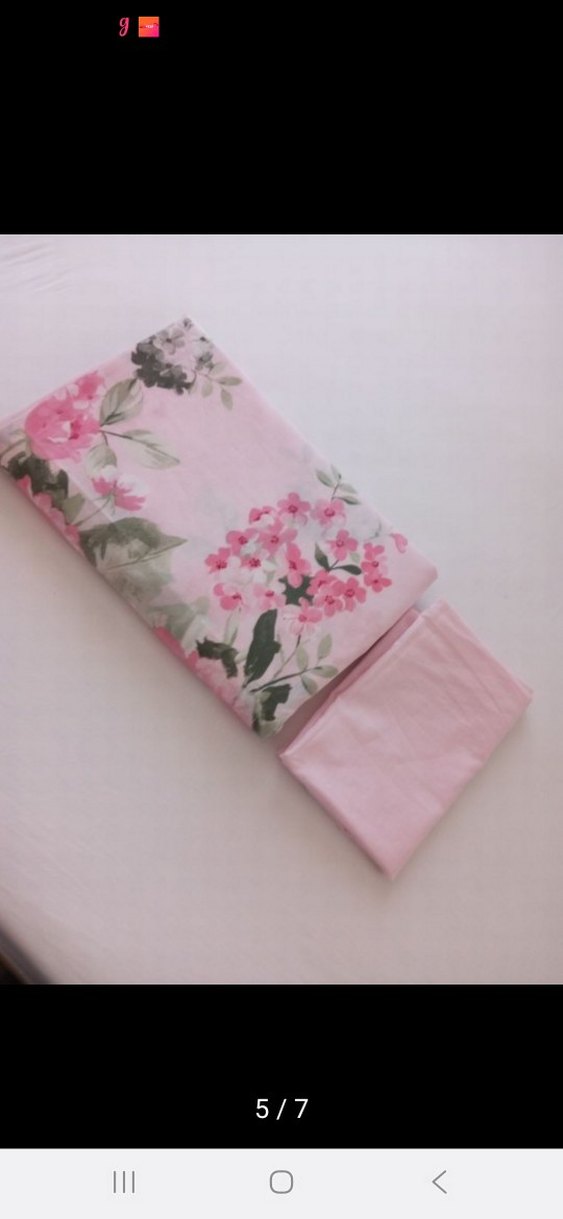 Pembe Çiçek Desenli Yatak Örtüsü - Görsel 4