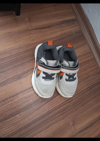 Gri Erkek Çocuk Spor Ayakkabı Velcro - Görsel 2