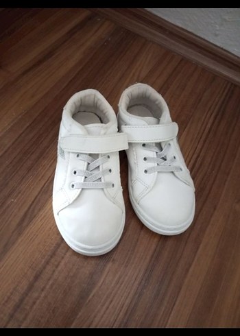 Kız Çocuk Beyaz Cırt Cırtlı Spor Ayakkabı - Görsel 2