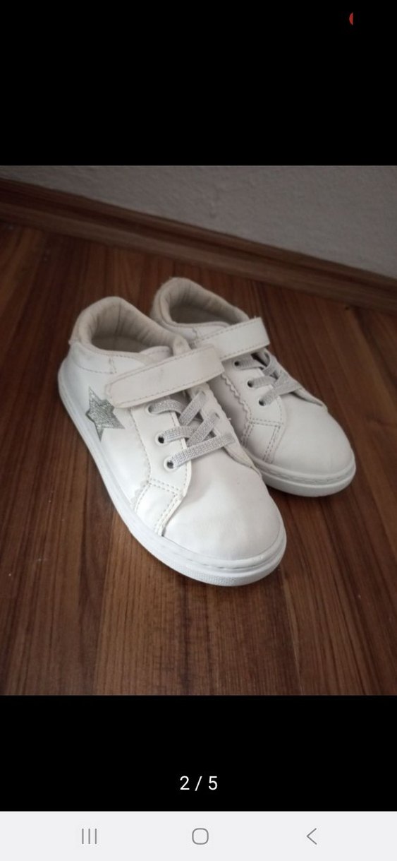 Kız Çocuk Beyaz Cırt Cırtlı Spor Ayakkabı - Görsel 3