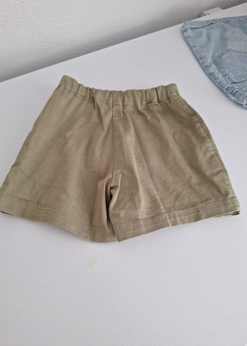 Kız Çocuk Bej Keten Pilili Etek sort - Görsel 8