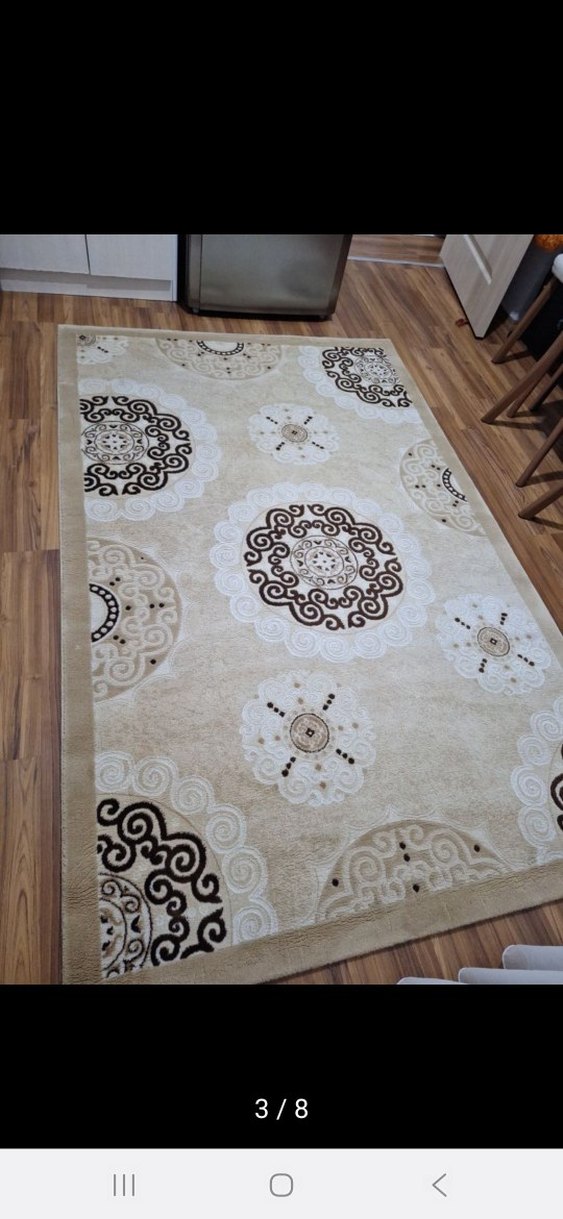 Kahverengi Nakışlı Geleneksel Halı - Görsel 3