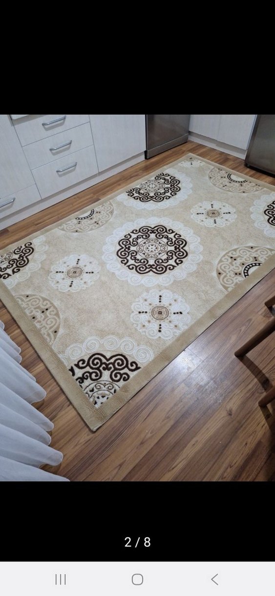 Kahverengi Nakışlı Geleneksel Halı - Görsel 2