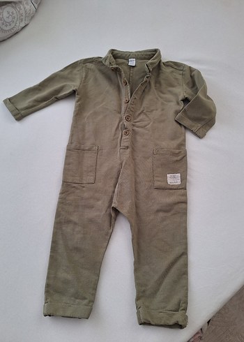 Erkek Bebek Düğmeli Uzun Kollu Tulum - Görsel 4