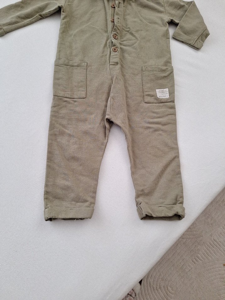 Erkek Bebek Düğmeli Uzun Kollu Tulum - Görsel 5