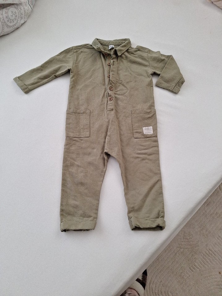 Erkek Bebek Düğmeli Uzun Kollu Tulum - Görsel 2